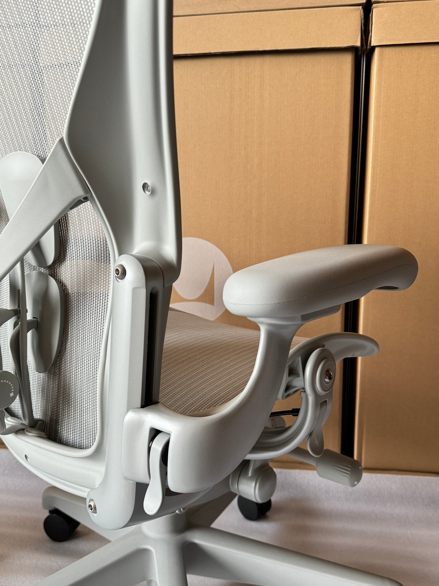 Herman Miller Aeron Chair - Mineral Plastic Base (1 Year Warranty)
