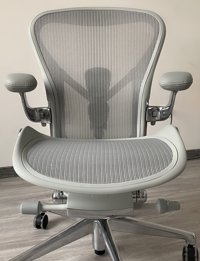 Aeron Chair - Mineral Polished Aluminium base/frame (12 Year Warranty)