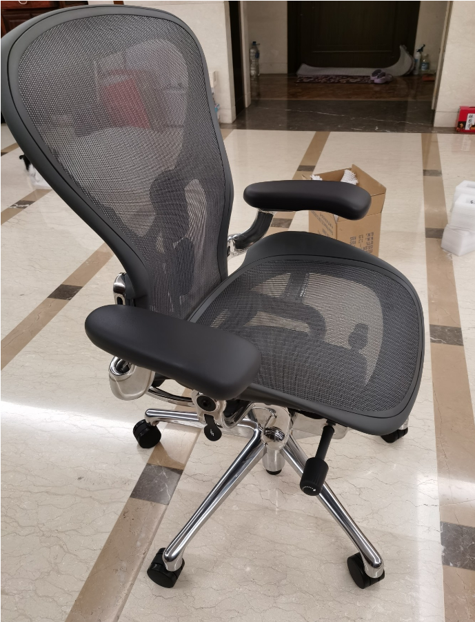 Aeron Chair - Mineral Polished Aluminium base/frame (12 Year Warranty)